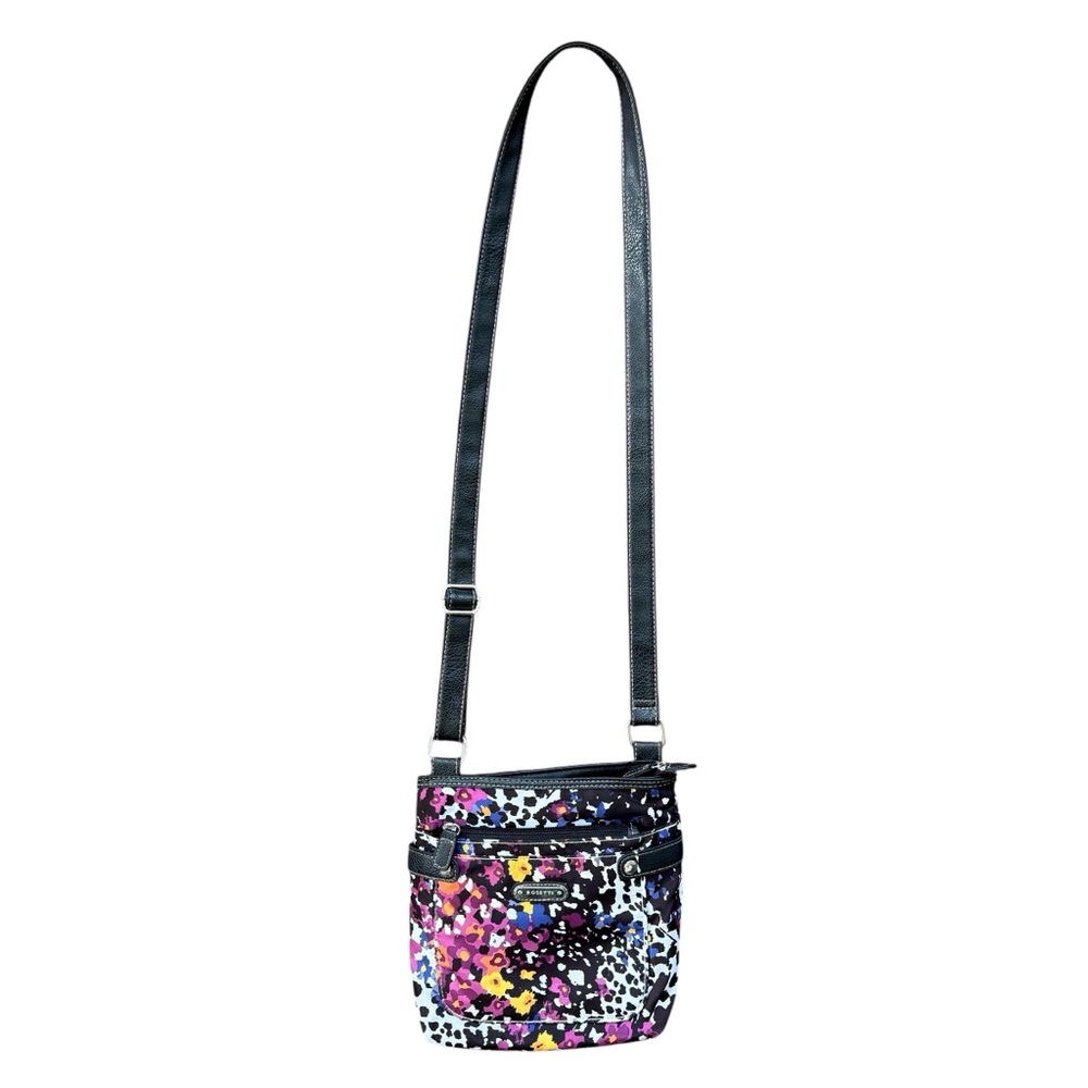 Rossetti Multi Color Floral Crossbody Shoulder Bag Purse